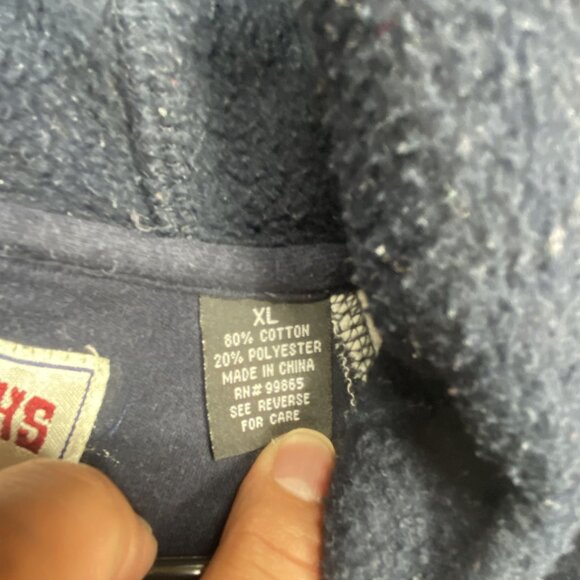 Hard Knocks 77 State Champs Embroidered Navy & Gray Sweater Hoodie Mens Size XL - Picture 3 of 10